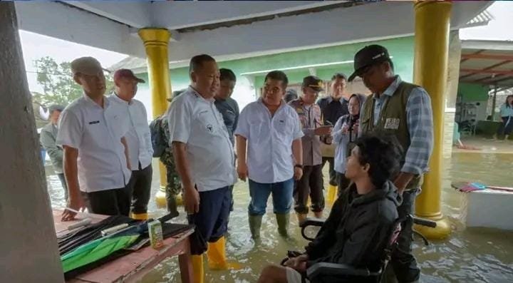 Wabup Karawang Tinjau Titik Banjir, Pastikan Penanganan dan Bantuan Tepat Sasaran