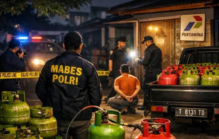 Mabes Polri Tangkap Pelaku Penyalahgunaan LPG Subsidi di Perum Sakina Village Karawang