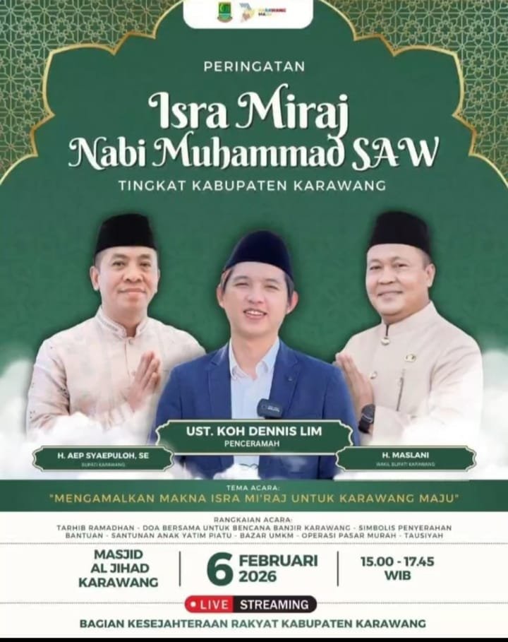 Pemkab Karawang Peringati Isra Miraj dengan Tema “Mengamalkan Makna Isra Mi’raj untuk Karawang Maju”