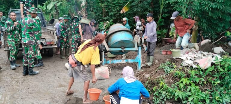 Hari Ketiga TMMD ke-127: TNI dan Masyarakat Gotong Royong Bangun Jalan dan Talud