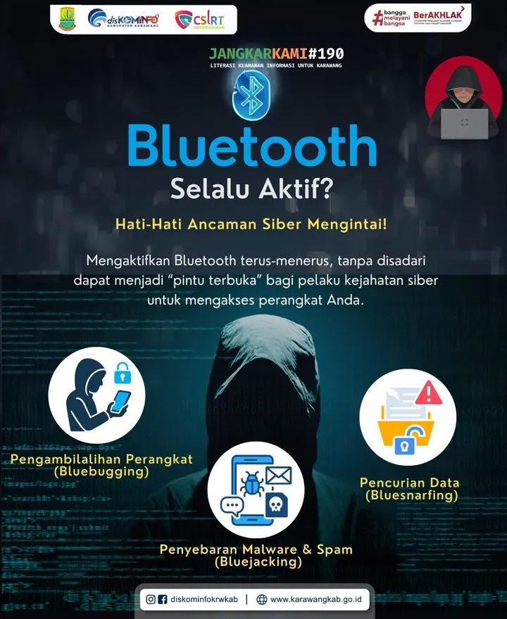 Diskominfo Karawang Ingatkan Bahaya Bluetooth Selalu Aktif, Warga Diminta Lebih Waspada