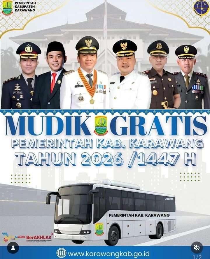 Pemkab Karawang Siapkan 810 Kuota Mudik Gratis Lebaran 2026, Berangkat 17 Maret
