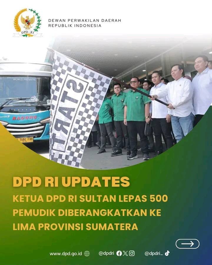 Ketua Sultan Bachtiar Najamudin Lepas 500 Pemudik Program Mudik Gratis Kamsri ke Lima Provinsi Sumatera