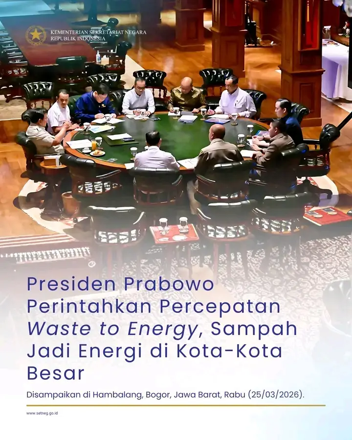 Presiden Prabowo Perintahkan Percepatan Waste to Energy, Sampah Jadi Energi di Kota-Kota Besar