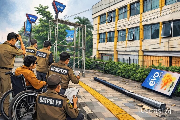 Reklame di Trotoar Disabilitas Jadi Sorotan, Pemkab Karawang Bertindak Setelah Viral