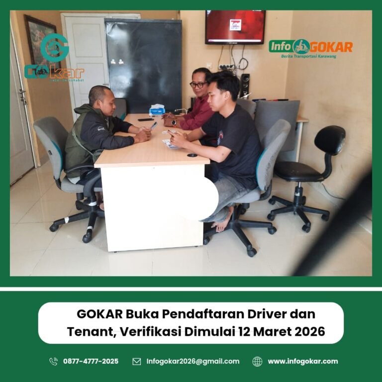 Pendaftaran Driver dan Tenant GOKAR Dibuka, Proses Verifikasi Resmi Dimulai