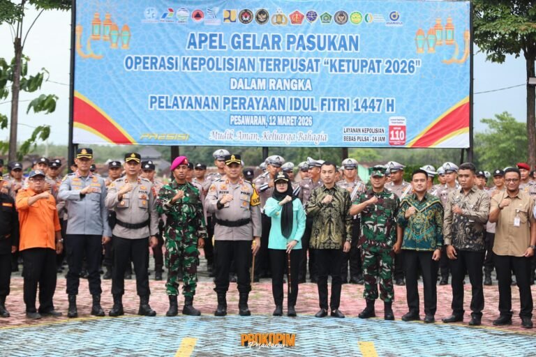 Bupati Nanda Indira Pimpin Apel Gelar Pasukan Operasi Ketupat Krakatau 2026