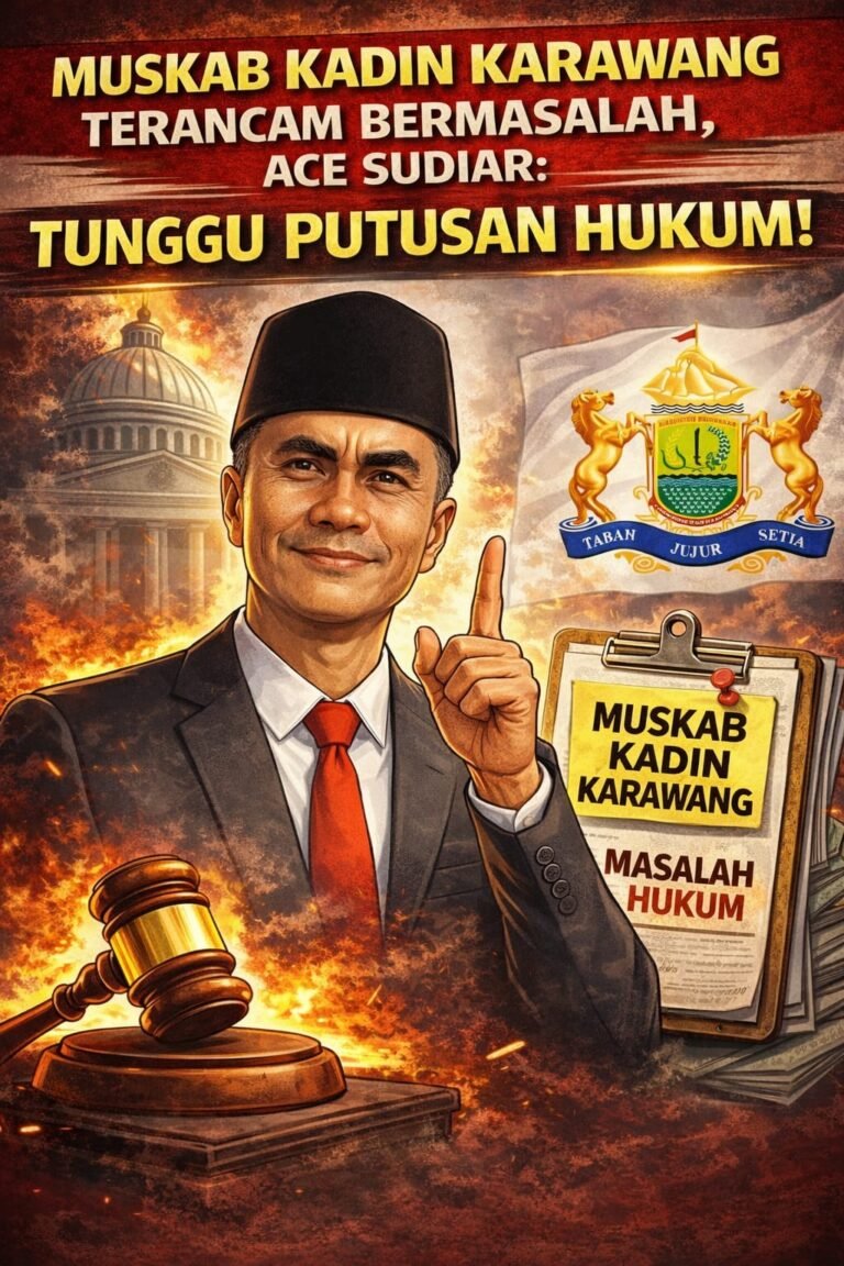 Muskab KADIN Karawang Terancam Bermasalah, Ace Sudiar: Tunggu Putusan Hukum!