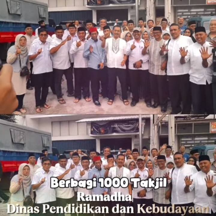 Disdikbud Karawang Bagikan 1.000 Paket Takjil di Cilamaya Wetan