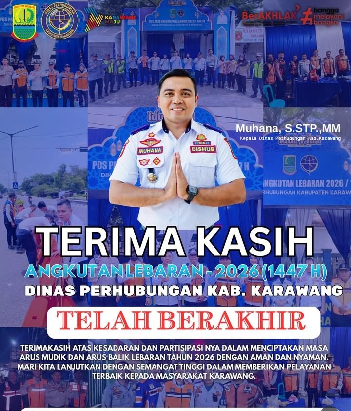 Angkutan Lebaran 2026 di Karawang Resmi Berakhir, Dishub Sampaikan Apresiasi ke Masyarakat