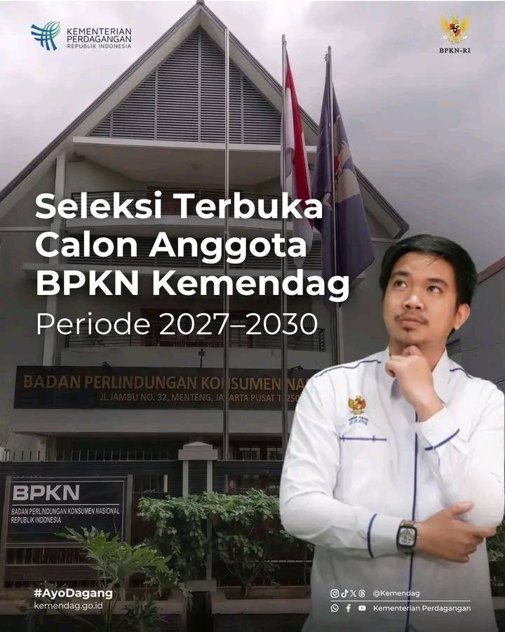 Kemendag Buka Seleksi Anggota BPKN Periode 2027–2030, Pendaftaran Hingga 19 April 2026