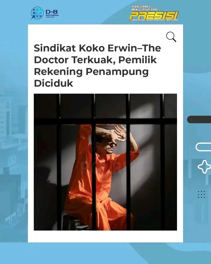 Bareskrim Polri Bongkar Sindikat Rekening Narkoba Jaringan “Koko Erwin–The Doctor”, Enam Tersangka Diamankan