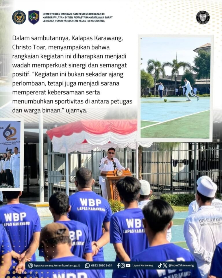 Lapas Karawang Resmi Buka Rangkaian Hari Bakti Pemasyarakatan ke-62.