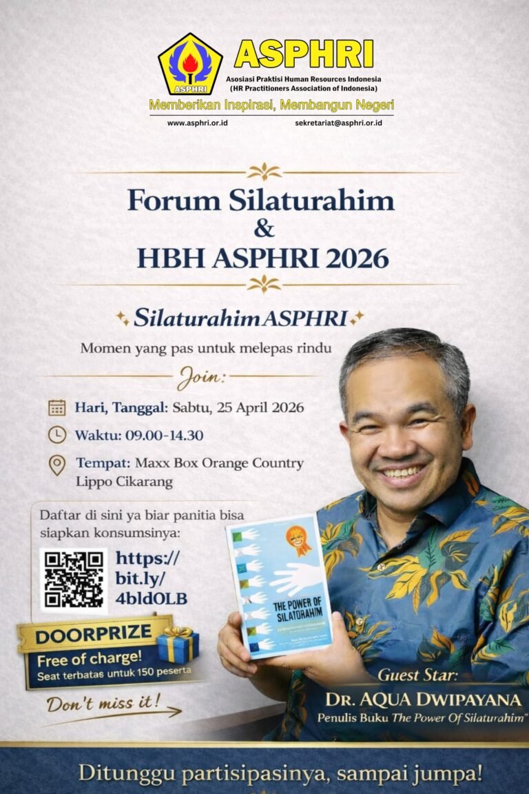 ASPHRI Ajak Praktisi HR Hadiri Forum Silaturahim HBH 2026 di Cikarang