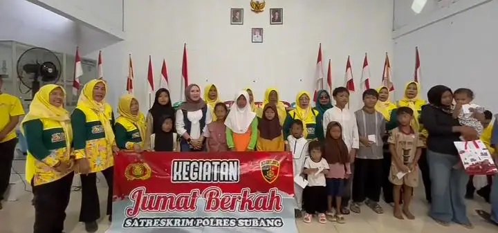Tebar Kebaikan Berbagi Kebahagiaan Di Program Jum’at Berkah Jajaran Satreskrim Polres Subang Di Apresiasi Masyarakat.
