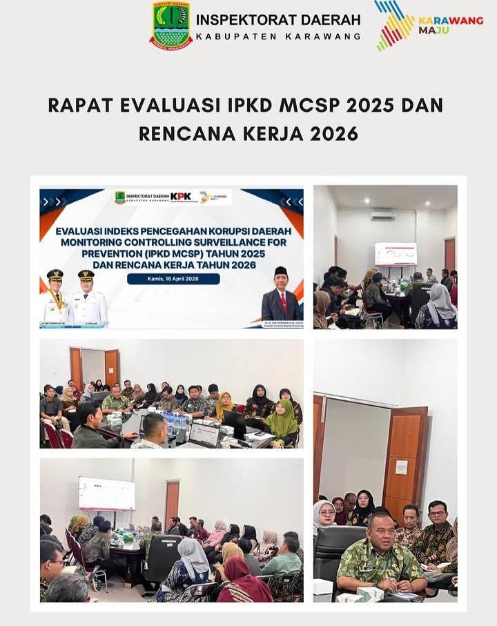 Inspektorat Karawang Evaluasi Indeks Pencegahan Korupsi 2025, Susun Rencana Kerja 2026