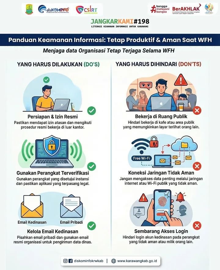 DISKOMINFO KARAWANG INGATKAN KEAMANAN INFORMASI SAAT WFH