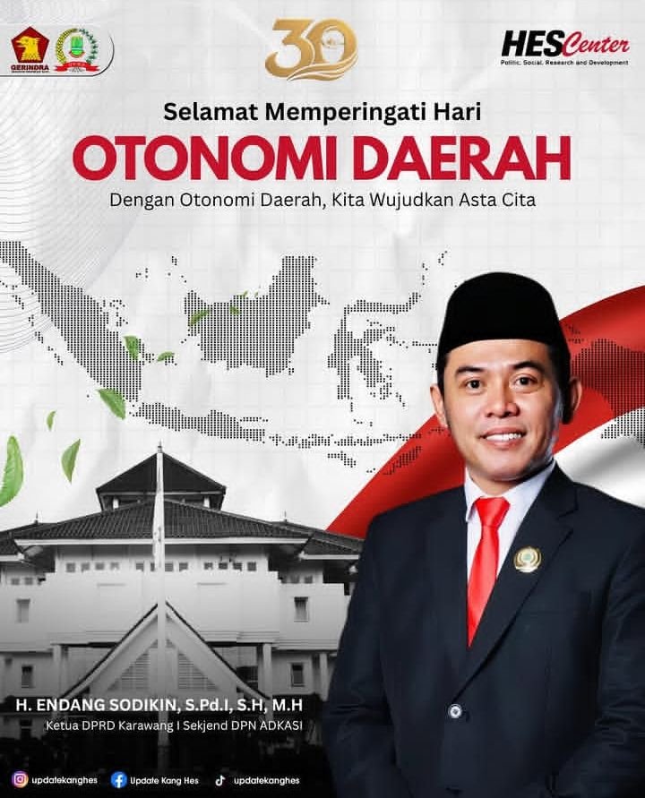 Peringati Hari Otonomi Daerah ke-30, Ketua DPRD Karawang Ajak Wujudkan “Asta Cita”