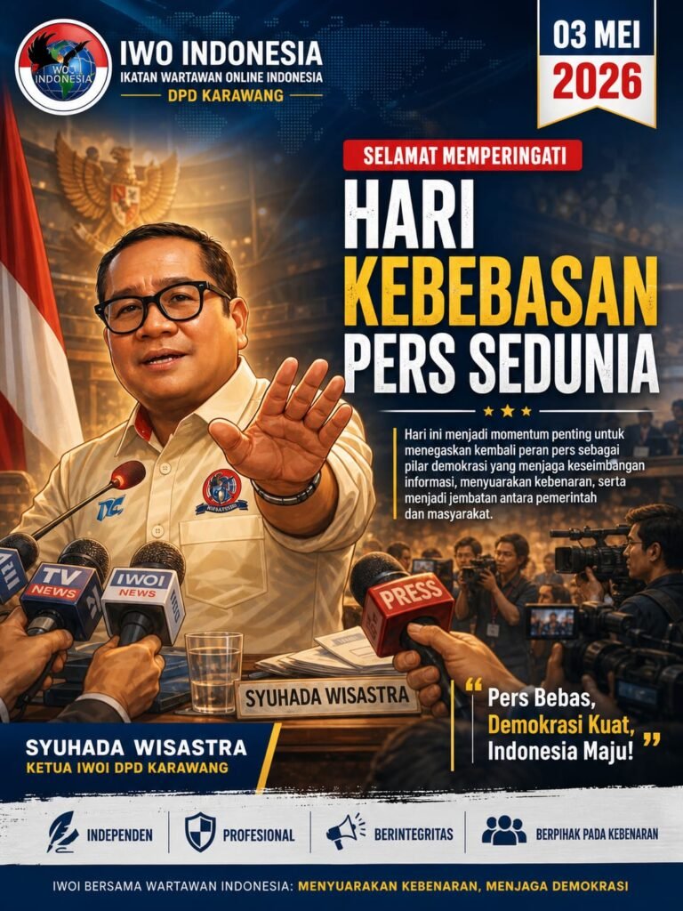 Peringatan 3 Mei 2026, IWOI Karawang Dorong Pers Profesional dan Berintegritas
