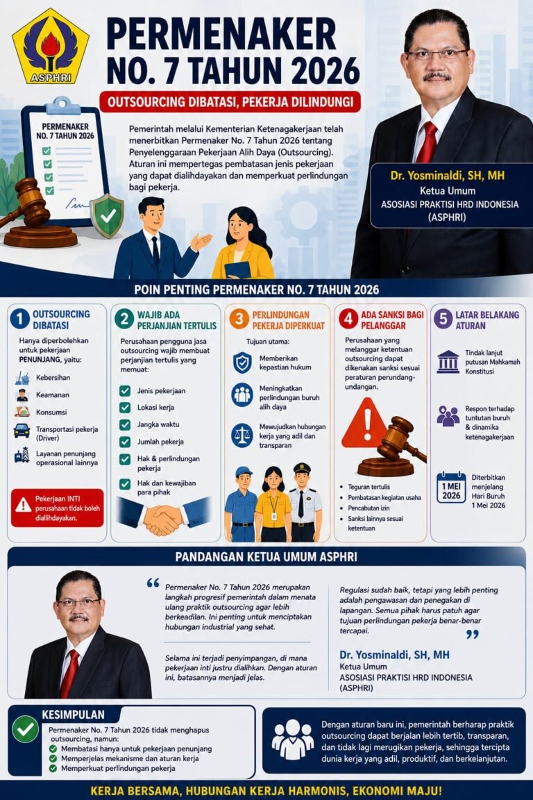 Permenaker No 7 Tahun 2026 Resmi Terbit, Outsourcing Kini Dibatasi Ketat