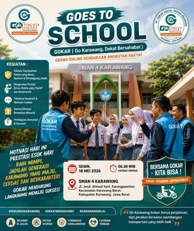 GOKAR Goes To School Akan Digelar 18 Mei 2026 di SMAN 4 Karawang