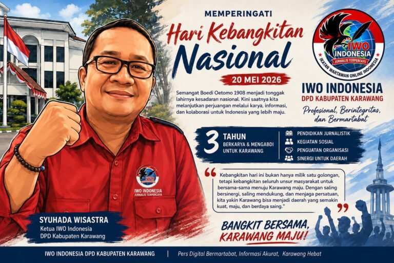 Harkitnas 2026: Ketua IWO Indonesia DPD Karawang Ajak Masyarakat Bangkit dan Bersinergi