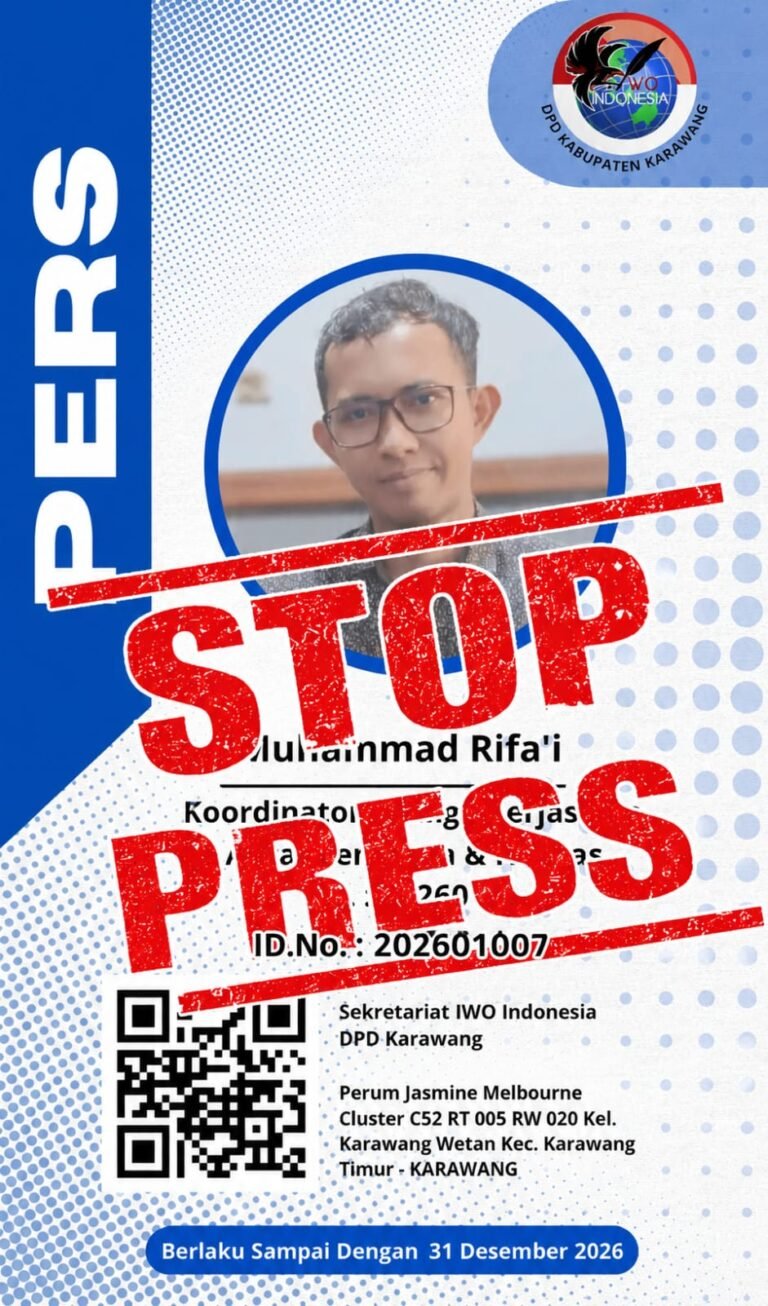 Efektif 30 Mei 2026, Muhammad Rifai Tidak Lagi Menjabat di IWOI Karawang