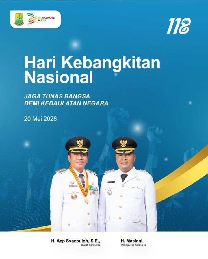 Bupati dan Wakil Bupati Karawang Sampaikan Ucapan Hari Kebangkitan Nasional 2026