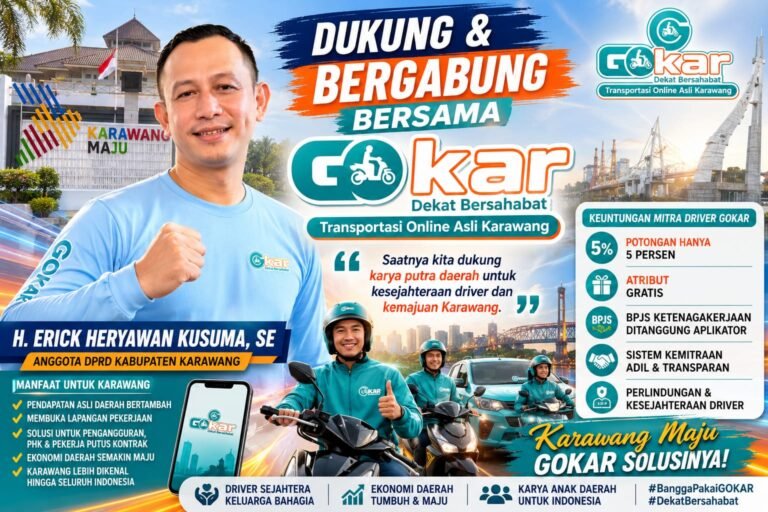 Anggota DPRD Karawang H. Erick Heryawan: Jika GOKAR Go Nasional, Ekonomi Karawang Ikut Terdongkrak