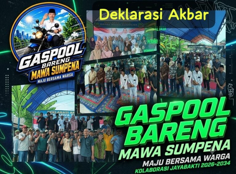 Deklarasi Akbar Mawa Sumpena Dihadiri Ratusan Pendukung, Siap Bertarung di Pilkades Jayabakti 2026
