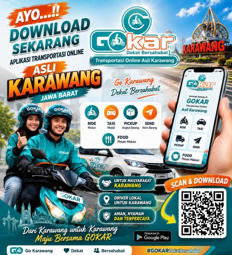 GOKAR Ajak Warga Karawang Download Aplikasi Transportasi Online Asli Daerah