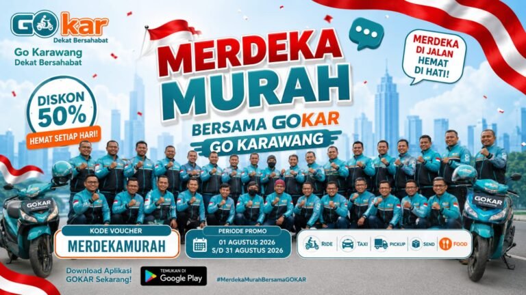 Sambut HUT RI ke-81, GOKAR Hadirkan Promo MerdekaMurah Diskon 50 Persen Selama Agustus 2026