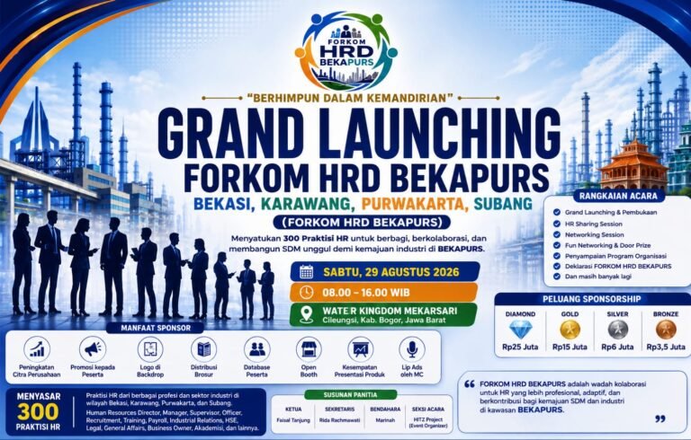 FORKOM HRD BEKAPURS Buka Peluang Sponsorship, Perusahaan Diajak Dukung Grand Launching HR Terbesar di BEKAPURS