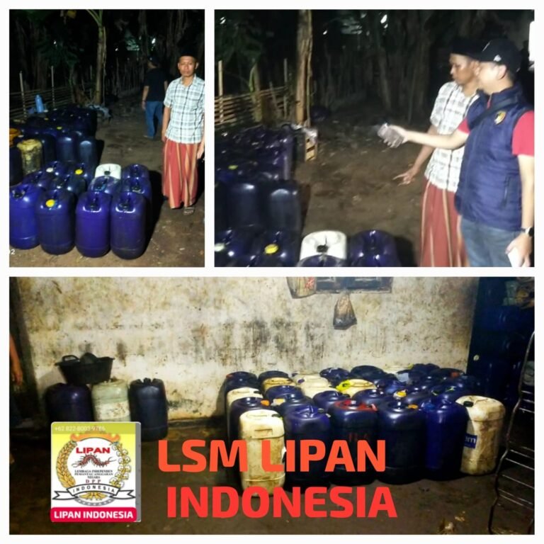 LSM LIPAN INDONESIA Temukan 144 Drum, Diduga Penimbunan Solar Bersubsidi Sebesar 5.000 Liter di Desa Maringgai