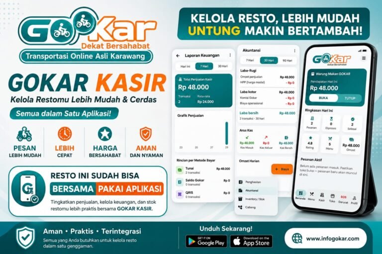 Mulai 1 September 2026, Merchant GOKAR Dapat Aplikasi Kasir Gratis dan Dukungan Promosi Media Online