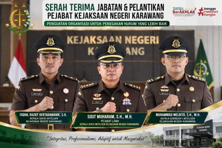 Sertijab Kepala Seksi Intelijen Kejari Karawang, Dedy Irwan Tekankan Integritas dan Adaptasi